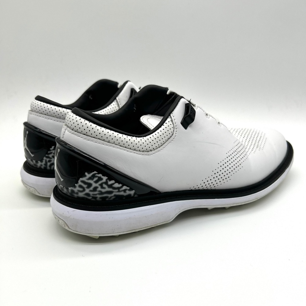 Jordan ADG 4 Golf Shoes Mens 7 White Black Leather Elephant Print DM0103-110 - Picture 5 of 11